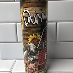 Farm Life 20 ounce Tumbler with lid and straw